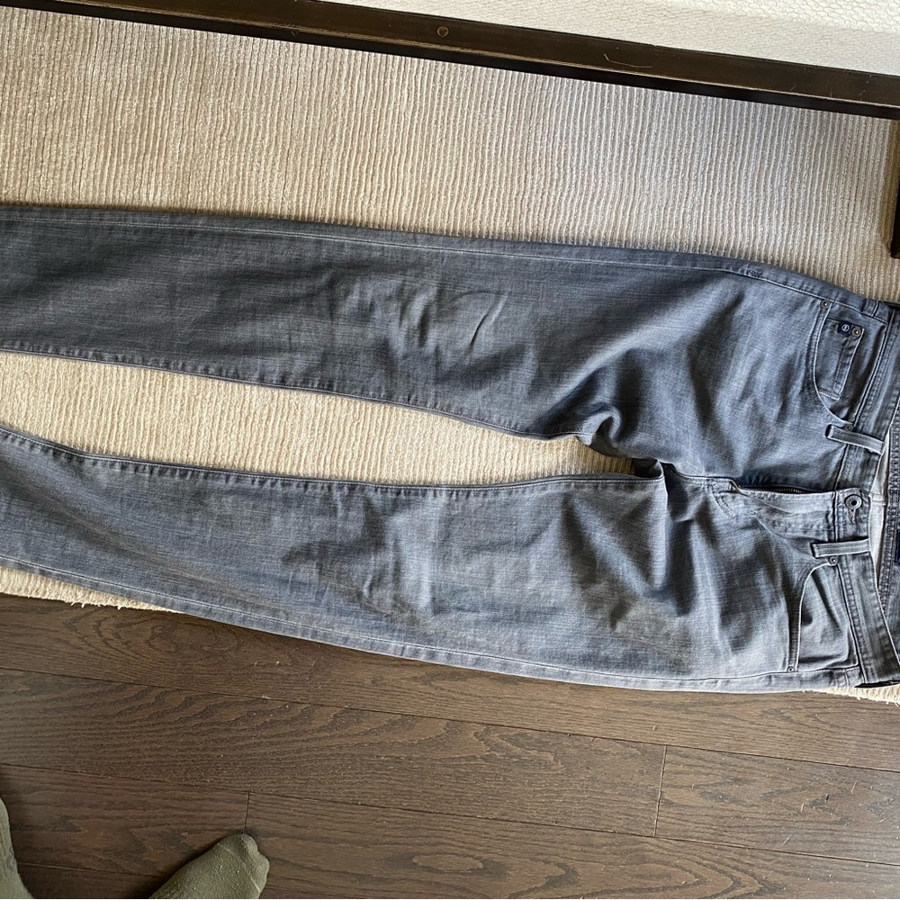 AG Adriano Goldschmied Men's Charcoal Slim Jeans